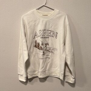 Universal Thread Cream Aspen Colorado Graphic Sweatshirt